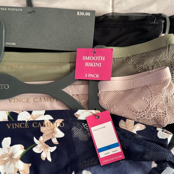 Vince Camuto Floral and Solid Panties Sets - 6 pairs f XL NWT - Picture 2 of 9